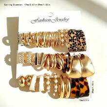 5 Pairs / 15 Pairs Earring Set, Vintage Earring Multi-Piece Combination, Fashionable Women's Jewelry, Suitable For Daily Wear And Party Accessories - Multicolor - View 5