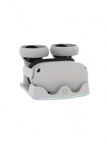 1 đế sạc VR, tương thích với Quest 2/3/3S, sạc nhanh có đèn LED và khe đựng tay cầm, cổng sạc USB màu trắng, không kèm pin - trắng - Xem 2