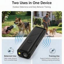 Mini Ultrasonic Dog Repeller, Handheld Anti-Barking Device With LED Light, Rechargeable Dog Bark Deterrent, Strong Ultrasonic Dog Training Tool, Portable Indoor/Outdoor Pet Training Accessory, Anti-Biting Dog Training Product - Multicolor - View 2