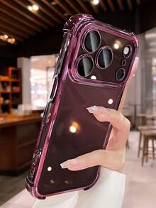 頂級奢華電鍍櫻花手機殼，適用於 iPhone 18 Pro Max/18 Pro/18/17 Pro Max/17 Pro/17 Air/17/16 Pro Max/16/16 Pro/16 Plus/15/15 Pro Max/15 Pro/15 Plus/11/12/13/14 Pro Max/XS/XR/11 Pro/11 Pro Max/12 Pro/12 Pro Max/13 Pro/13 Pro Max/7 Plus/14 Pro/14 Pro Max/14 Plus/7 Plus/8 Plus/8/SE2，軟質防護套，全方位覆蓋，防摔，四角加厚 - 櫻桃紅 - 查看 2