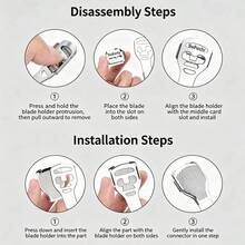 36pcs Ingrown Toenail Removal Kit With Callus Scraper And Storage Box, Foot Care Tools For Foot Callus And Dead Skin Removal, Pedicure Knife (1 Stainless Steel Foot File, 1 Foot Rasp, 4 Pedicure Knives, 3 Replacement Blades) - Pedicure Tool Set - View 5
