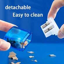8pcs Handheld Dual-Hole Colored Pencil Sharpeners, Portable Pencil Sharpeners, Suitable For Classroom, Office, Christmas Gift Choice, Back To School/Back To School Season/Halloween/Christmas Essential - Multiple Styles - View 5