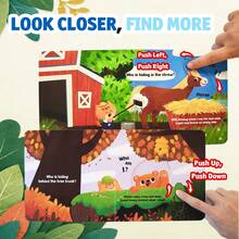 16*16cm Push-And-Pull Interactive Discovery Reading Game, Forest & Farm Theme Sliding Activity, Hidden Surprise Exploration, Builds Observation, Focus, Cognitive Skills & Family Learning Fun - Push-and-pull Interactive - View 3