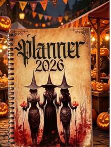 2027 Witch Planner - Gothic Magic Diary, Suitable For Rituals, Dream Tracking, Gratitude, Emotions And Reflection | Undated A5 Witchcraft Organizer With Spiral, Phase Design And Spell Planning | Durable Witch Notebook, Spell Book - A - View 5