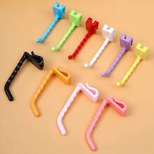 10pcs Plastic Mesh Hooks, Wire Rack Hooks, No-Drill Wall Mount, Modern Minimalist Storage Organizer - Multicolor - View 2