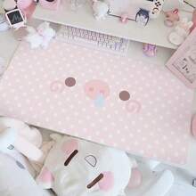 Sweet Pink Dots Pig Pattern PU Leather Desk Pad, Kawaii Large Mouse Mat, Waterproof Anti-Scratch Desk Cover, Lovely Pastel Table Decor For Gaming & Daily Workspace - View 10