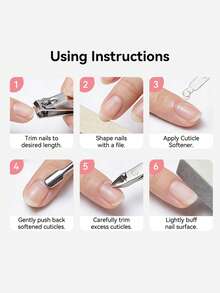 UR SUGAR Metal Cuticle Nipper Double Spring Nail Clipper Stainless Steel Dead Skin Removal Tool Nail Trimming Tool - Silver - View 9