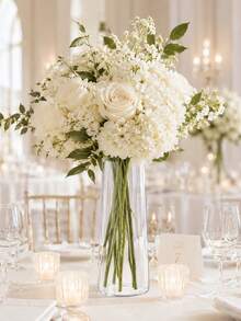 Large XXL Transparent Lacy Glass Vase – A Versatile Glass Vase For Bouquets And Cut Flowers; A Decoration For Tables, Sideboards, And Windowsills; Suitable For Homes, Offices, Restaurants, And Gifting; Simple, Elegant Design - Lacy - View 8
