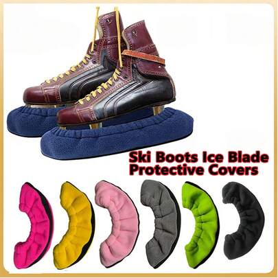 2pcs/Set Ice Skate Blade Guards, Ice Skate Blade Covers, Speed Skating Blade Protectors, Suitable For Ice Hockey, Roller Derby, Speed Skating, Protect Ice Skates And Reduce Damage, Top Winter Sports Gift Choice