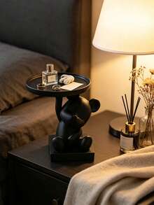 Bear Tray Jewelry Storage Decor, Living Room Desktop Organizer And Home Decoration, Multi-Functional Desktop Decor, Suitable For Jewelry, Keys, Wireless Earphones And Other Small Items Storage, Home Decor Or Commemorative Gift - Multicolor - View 2