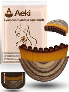 Sikat Wajah Kontur Limfatik Baru, Sikat Pijat Wajah Drainase Limfatik untuk Kontur Dagu & Leher, Bulu Lembut Cocok untuk Semua Jenis Kulit, 5/4/3/2/1 buah Alat Kecantikan Ergonomis dengan Kotak Portabel - MultiWarna - View 3