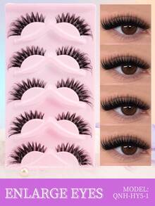 Cartoon-Style Voluminous Curly Eyelashes, Defined Hair Layers, Elongated And Lifted Outer Corners, Creating Lively Fox-Like Big Eye Effect - View 1