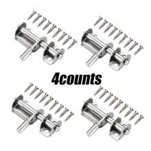 4pcs Sliding Bolt Lock Set, Heavy Duty Door Barrel Bolt Lock With Mounting Screws, For Door, Shed, Barn, Cabinet, Window Security - Irregular - View 1