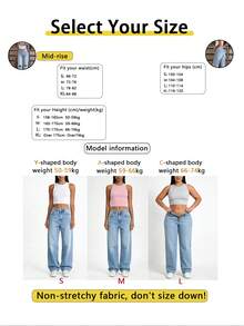 Celana Panjang Jeans Denim Longgar Kasual Wanita dengan Efek Sobek - Light Wash - View 9