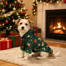 New Printed Christmas Hoodie Sweatshirt For Small And Medium Dogs, Warm Autumn/Winter Clothing, Universal For Cats And Dogs, Pet Christmas New Year Gift (Size Runs Small, Recommend Choosing 1-2 Sizes Larger) - Multicolor - View 13