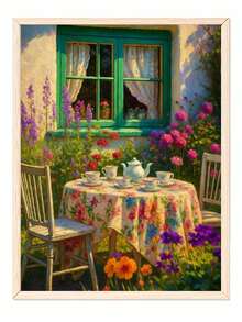 1 Set Of Digital Oil Painting Set, Suitable For Beginners, Afternoon Tea-Adult Beginner Set, Birthday Gift, Anniversary Gift, Holiday Gift, Home Decoration. - A - View 4