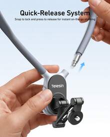 Telesin Gimbal Camera Neck Mount For D J I Pocket 3 4 4 Pro Hands-Free POV Vlogging Holder For Insta 360 Luna Pro Ultra Quick-Release Stabilizing Strap Compatible Neck Mount - View 6