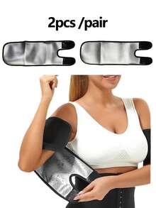 4pcs/Set Unisex Sauna Arm Shaping Bands For Sports Training And Fitness Sweat-Inducing Arm Sleeves With Silver Sauna Coating Inside, Gym Accessories - Multicolor - View 13