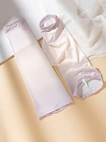 1 Pair Women's High-End Pleated Solid Color Long Arm Sleeves, Suitable For Outings, "Lightweight/Semi-Sheer Material, Recommended To Pair With Base Layer, Suggested For Summer And Autumn Wear" - Multicolor - View 28