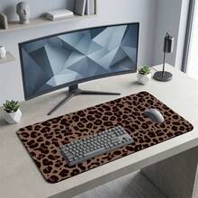 Extra Long Leopard Print Mouse Pad Non Slip Rubber Office Home Gift For Friends Back To School Desk Accessories Office Supplies Mousepad Multiple Sizes - Rectangle - View 10