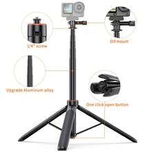 PULUZ 1.4m Action Camera Selfie Stick Tripod Vlog Live Streaming Holder (Black) - View 5