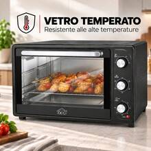 Bakaji Forno Elettrico Ventilato 45 Litri 2000W Con Timer e Spia Luminosa - Spina tipo F UE (220-240 V) - Visualizzare 4