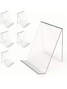 2/6pcs Acrylic Book Stand Display Rack - Adjustable Manga Easel, Transparent Acrylic Picture Frame Display Stand, Suitable For Photo Albums, Photos, Books, Notebooks, Artworks, Magazines, CDs - Sturdy, Space-Saving, Easy To Assemble, Animal Theme - View 2