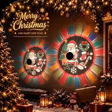 Lampu Dinding Proyeksi Cahaya Bertenaga Surya, Lampu Dekoratif Meriah Bergaya Natal, Pola Siluet Santa Claus Bercahaya, Pencahayaan Meriah untuk Halaman Luar Ruangan, Dekorasi Dinding Mudah Dipasang untuk Pesta Musim Dingin, Cocok untuk Halaman, Tempat Pesta - Lampu Proyektor Natal - View 9