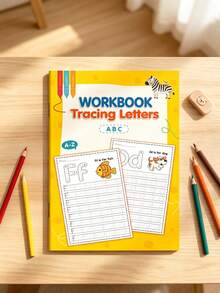 32-Page Alphabet Tracing Practice Book, Includes Letters From A To Z. Fun Early Writing Practice Book, Including Drawing Pages, Magic Words, Practice Sheets And Durable English Writing Notebook, Essential For School Season. - Multicolor - View 2