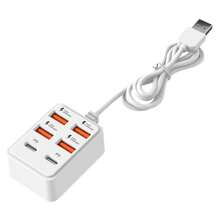4/6 Port High-Speed USB Charging Station 1pc, Multi-Device Fast Charging Hub, Suitable For Laptop Tablet Phone, RV Power Converter Companion, Desktop Wall Plug Charger, Dual-Row Intelligent Power Distribution - View 10