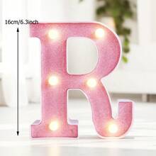 1pc 16cm Home Birthday Party Decoration LED Pink Marquee Letter Lights, Battery Powered Light Up Alphabet Letters,Wedding Proposal Decoration Marquee Letters Lamp,Christmas Home Decor Letters Sign Light,Illuminated LED Alphabet Lights - 16cm Pink Letters - View 14