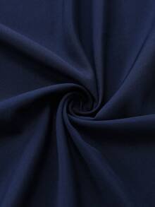 Women's Plus Size Elegant Fashion Minimalist Solid Color With Pockets Zipper Flared Hem Design Woven Fabric Casual Commute Daily Versatile Long Skirt For Autumn And Winter - Navy Blue - View 7