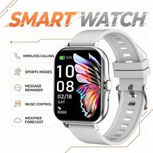 1pc Men's & Women's Comfortable Silicone Strap Sports Smart Watch, Upgraded Version With Wireless Calling, Pedometer, Calorie, Activity Tracking, Multiple Sports Modes, Remote Camera Control, Music Playback Control, Alarm Reminder, Message Notification, Multi-Function Sports Smart Watch, 1.83-Inch HD Full Screen Touch, Compatible With Android And IOS System Phones, Suitable As Holiday Gift - Multicolor - View 13