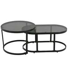 Outdoor Patio&Backyard Furniture Garden Lounge Set, Thick Quality Space Saving Sofas With Glass Coffee Table, - Grey + Iron - View 7