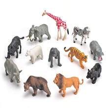 12pcs Simulation Animal Figure,Mini Wild Animal Model Toy,Education Science Teaching Toy, And Learning Toy,Tiger,Elephant,Lion - Multicolor - View 12