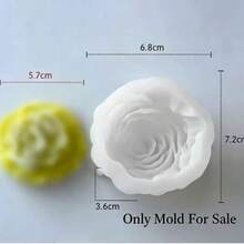 Large Peony Flower Silicone Mold, Suitable For DIY Aromatherapy Candles, Handmade Soap Making And Craft Production - 3D Floral Home Decor Gift - White - View 13