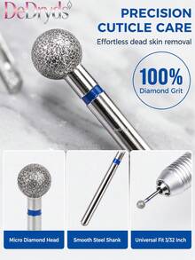 DeDryDS 5.0mm Nail Grinder Heads, 10pcs Set, Blue Round Storage Box, Multi-Color Options, Professional Callus Remover Suitable For Pedicure And Manicure - Multicolor - View 3