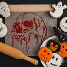 4 Skull Stencils, 7.87 Inch Reusable Painting Templates, Suitable For Spray Paint, Paper Cutting And Graffiti, Ideal For Wood, Fabric, Wall Art, Motorcycle And Home Crafts - White - View 4