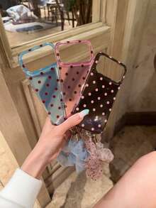 Premium Korean Style Polka Dot Phone Case Compatible With Iphone 18 Pro Max, 15, 17 Pro, 13, 18 Pro, 17, 16 Pro Max, Creative Full Coverage Anti-Drop Protective Cover, Women's Design - Pink - View 8