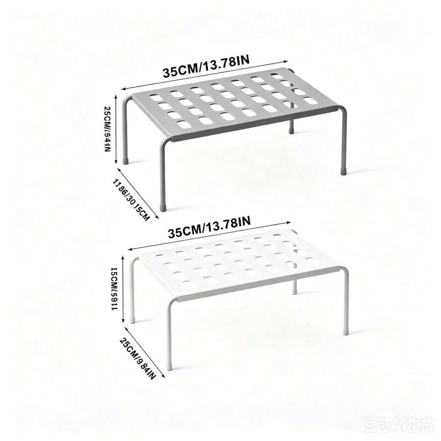 1pc Or 2pcs Solid Color Detachable Adjustable Closet Storage Rack/Drawer, Screw-Free Kitchen Bathroom Partition Shelf, Bedroom Storage System, Space-Saving Organizer - Multicolor - View 1