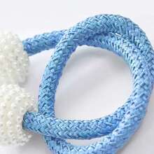 2pcs Curtain Tiebacks With Faux Pearls - Decorative Rope Tiebacks For Home And Office - Multi-color - View 3