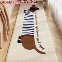 1pc Dachshund Letter Pattern Rug, Bedside Rug, Christmas Decor Rug, Home Decor, Skin-Friendly Comfortable, Washable Rug, Doormat, Bathroom Mat, Living Room Decor, Bedroom Decor Rug, Bedroom Rug, Bathroom Decor Rug, Bathroom Mat, Study Room Closet Decor - A - View 12