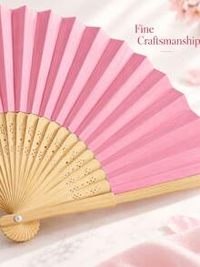 Naturepeak Vintage Handheld Folding Paper Fan, Portable Bamboo Fan, Perfect Accessory To Stay Cool And Stylish In Summer, Great For Parties And Events - 1PC - View 2