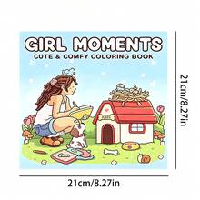 [NEW GIRL MOMENTS Coloring Book] 1pc Original Coloring Book ,22 Pages Single-Sided Printing,Clear Lines And Exquisite Patterns,Ideal For Relaxation | Perfect Gift For New Year, Christmas,Birthdays,School Holidays,Perfect For Adults & Teens & Child - Single Piece - View 3