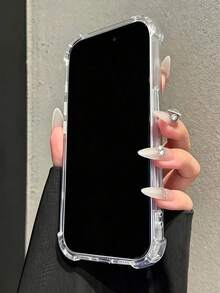 Phone Case - [2D Printed] Compatible With Iphone 18/18 Pro/18 Pro Max/17/17 Pro/17 Pro Max/16/15/14/13/12 Series, Pumpkin Bat Ghost Halloween Full Print Pattern Clear 4-Corner Shockproof Phone Case, Slim & Protective, Unisex For Daily Use - Clear - View 4