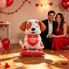 150cm Oversized Standing Puppy Balloon, Suitable For Valentine's Day, Wedding, Birthday, Proposal, New Year Decorations - Multicolor - View 3