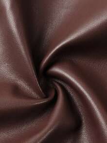 Women Fall Collared Zip‑Up Jacket, Long Sleeve Pocketed Cropped Vintage Short Outerwear Coat - Brown - View 6