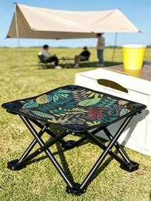 1PC Portable Folding Camping Stool, Floral Print Oxford Fabric Lightweight Compact Folding Chair, Suitable For Outdoor Fishing, Hiking, Picnic - Multicolor - View 8