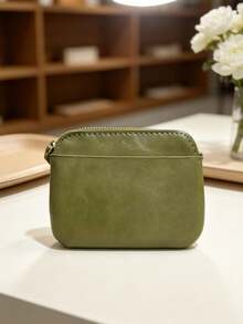 Vintage PU Soft Leather Mini Coin Purse, Portable Japanese Style Card Holder, Lightweight Lipstick Bag, Unisex Multi-Function EDC Wallet For Coins, Keys, Earbuds And Small Items Storage - Multicolor - View 10
