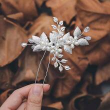 1pc Elegant Party ABS Plastic (ABS Resin) Hair Stick Bridal Wedding Hair Accessory For All Seasons - Silver - View 3